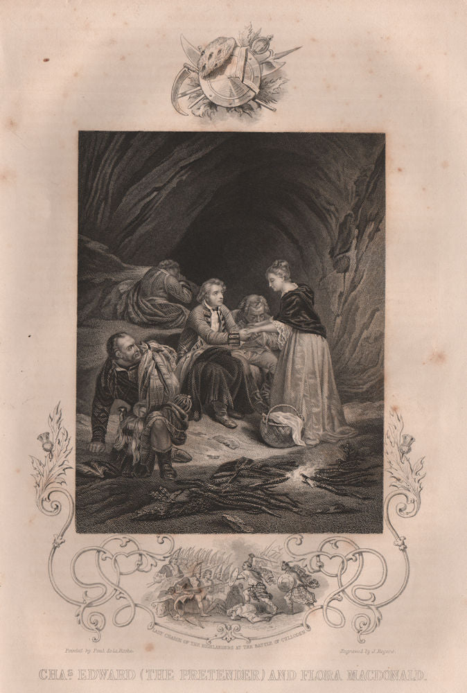 BONNIE PRINCE CHARLIE. Charles Edward Stuart & Flora Macdonald; Culloden 1853